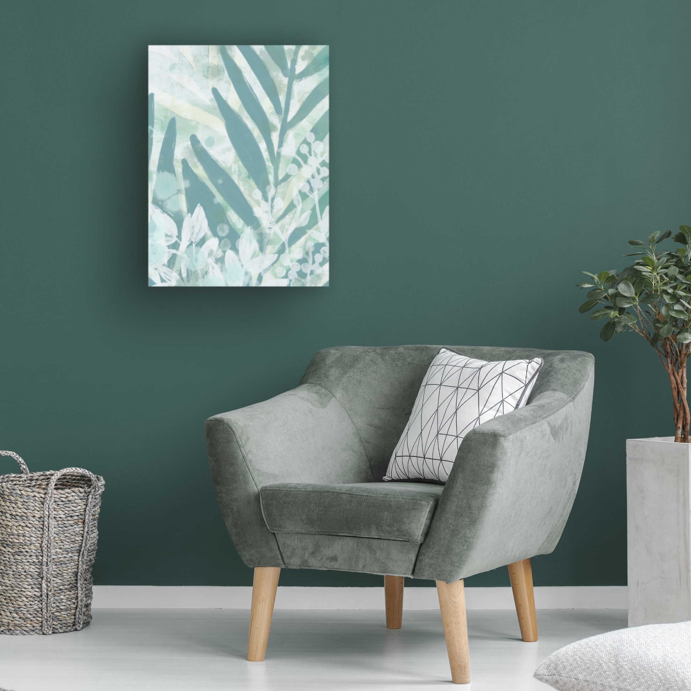 Trademark Fine Art June Erica Vess  Aqua Palms I Canvas Wall Art