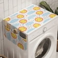 thumbnail image 1 of Doodle Washing Machine Organizer, Continuous Weather Conditions Sunny Clouds Rain, Anti-slip Fabric Top Cover for Washer and Dryer, White Multicolor, by Ambesonne, 1 of 1