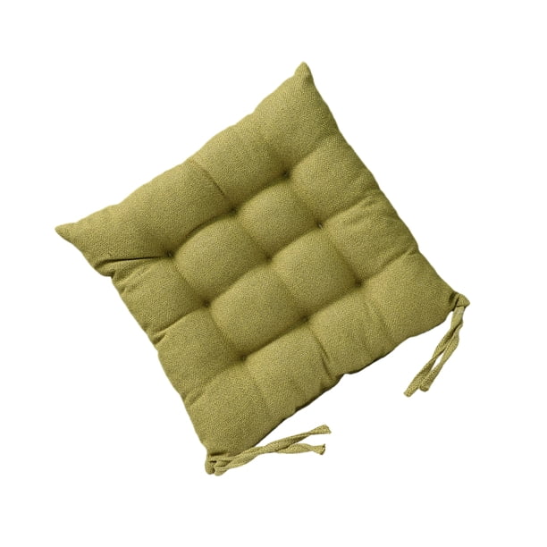 Cojín de asiento de lino Billuyoard antideslizante verde