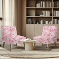 thumbnail image 4 of HELLHERO Butterfly and Floral Pattern Wear Resistant Armless Accent Chair Soft Cover with Easy Care, Anti-Wrinkle Armless Accent Chair Cover, 4 of 8