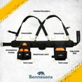 thumbnail image 5 of Bennesons Worker's Pro Construction Tool Belt Combo with Suspenders - Adjustable Strap – Black, 5 of 6