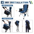 thumbnail image 5 of Folding Camping Chairs for Adults, High Back Directors Chair with Arm Rest, Heavy Duty 330 LBS Capacity Outdoor Camp Chair with Cup Holder for Camping Hiking Sports, Blue, 5 of 7