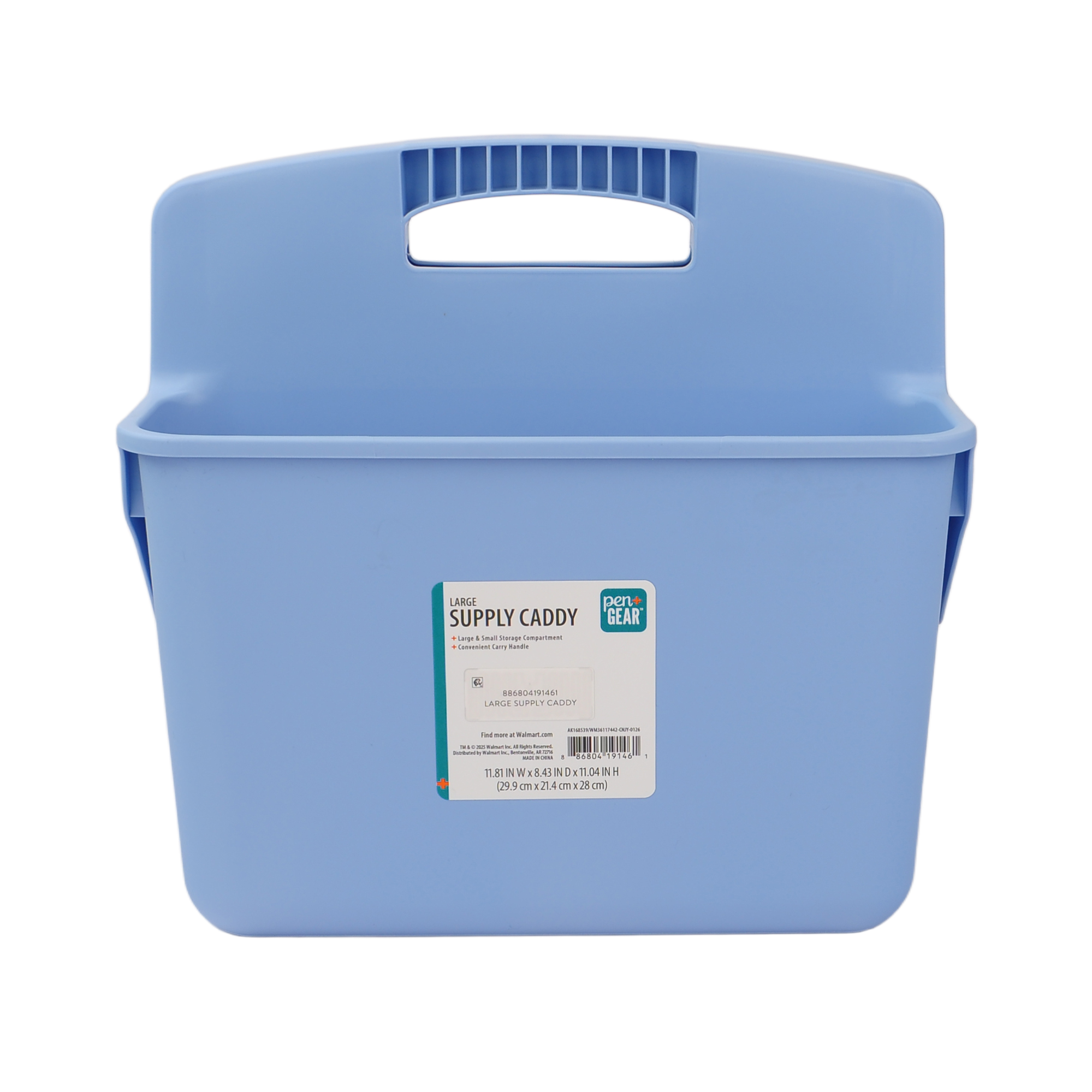 Organizador de escritorio Pen+Gear de plástico azul tipo caddy 7