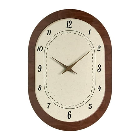 Baoblaze Elegant Wall Clock Creative Design Non Ticking for Bedroom Dining Room Hotel Oval