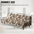 thumbnail image 7 of Xoenoiee Brown Cow Pattern Stretch Futon Cover Armless Sofa Cover Sofa Bed Slipcover Futon Couch Cover Furniture Protector with Elastic Bottom Feature Thick Soft Jacquard Fabric, 7 of 7