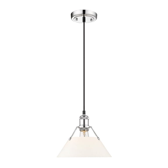 Orwell 1-Light Pendant in Chrome with Opal Glass