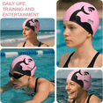 thumbnail image 5 of Fabric Swim Cap, High Elastic Swimming Cap for Women Men, Keep Hair Dry Clean for Pool/Beach, One Size, 5 of 6