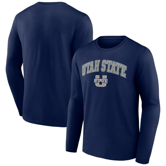 Men's Navy Utah State Aggies Campus Long Sleeve T-Shirt
