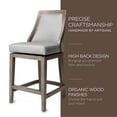 thumbnail image 3 of Maven Lane Vienna Counter Stool in Reclaimed Oak Finish, Ash Grey, Set of 3, 3 of 6
