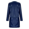 thumbnail image 4 of QHFBli Women Leather Business Dress Suit Sets 2 Piece Work Office Fashion Outfits Cropped PU Cardigan Bodycon Dress Set, 4 of 6