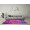 thumbnail image 3 of Ahgly Company Indoor Rectangle Abstract Pink Modern Area Rugs, 7' x 10', 3 of 4