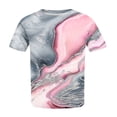 thumbnail image 6 of Gifts Usmixi Shirts for Women Plus Size Fashion Lightweight Tunic Tee Tops Summer Trendy Marbled Print Short Sleeve Round Neck Ladies Blouses Pink XL, 6 of 6