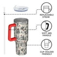thumbnail image 4 of Beige Christmas Winter Scene Pattern Tumbler with Handle and Lid,40oz Double Wall Vacuum Insulated Tumbler,Cups Gift for Women and Men, 4 of 7