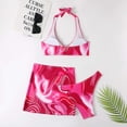 thumbnail image 4 of Idoravan Women's Basic Versatile Skirt Clearance Ladies Three-piece Bikini Three-piece Sexy Short Skirt With Chest Pad Without Underwire, 4 of 5