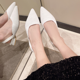 thumbnail image 5 of Sandalias de gran tamaño Zapatillas Zapatillas Las mujeres usan sandalias con punta en punta Moda Tacón fino Sandalias de 42 yardas Zapatillas Las mujeres usan estribos de un pie, 5 of 5