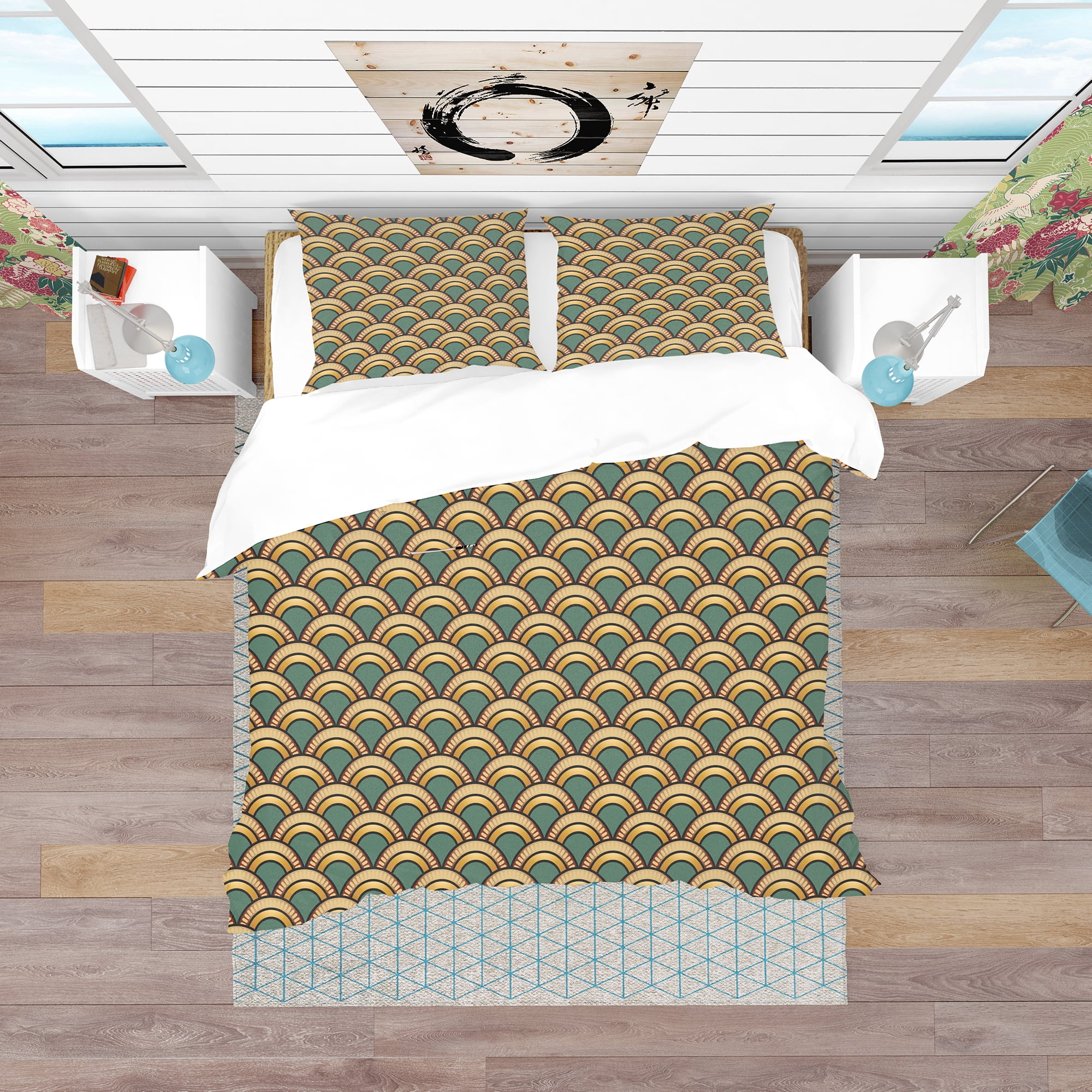 Designart 'Art Deco Pattern' Patterned Duvet Cover Set
