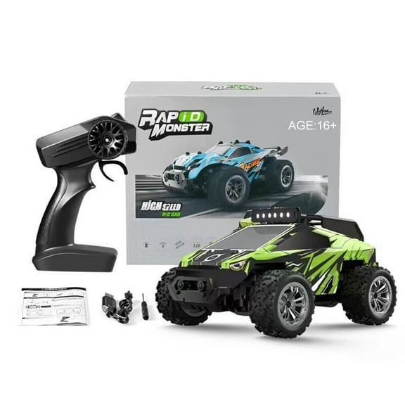 1/20 Scale RC Off-Road Drift Car, 2.4GHz All-Terrain RWD RC Truck with LED Light, 20 KM/H Mini Racing Truck Car Model Gift for Adult (RTR Version)