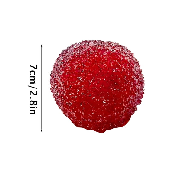 2026 Edition Realistic Yangmei Squishy, Vibrant Waxberry Simulation Stress Relief Squishy, Hand-Pinching Sensory Toys, Soft Squeeze Decompression Dough for Adults