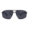 thumbnail image 1 of Airforce Mens Rectangular Racer Metal Rim Sport Sunglasses All Black, 1 of 4