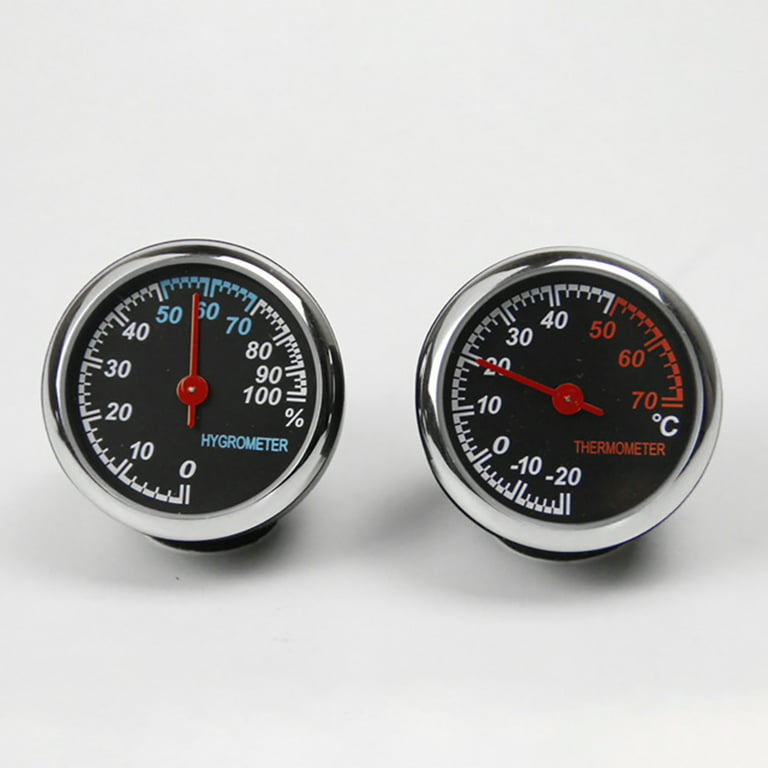 Thermometer Hygrometer Car Clock Ornament Dashboard Decor Accessories