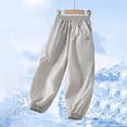 thumbnail image 4 of LvhaoGJOB Kids' Jogger Pants - Soft, Elastic Waist & Pockets - Beige 12-13 Years, 4 of 5