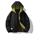 thumbnail image 4 of YLSDY Fashion Men's Insulated Winter Jackets Warm Heavyweight Zip Windproof Jackets Soft Hooded Thickened Coats For Outdoor Hiking Black XXXXL, 4 of 9