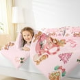 thumbnail image 5 of Feelyou Pink Happy Christmas Bedding Comforter Set for Kid, Kawaii Gingerbread Man Twin Comforter Sets, Coffee Dessert Reversible Bedding Set, Luxury Bedroom Decor, 2-Piece, 5 of 9