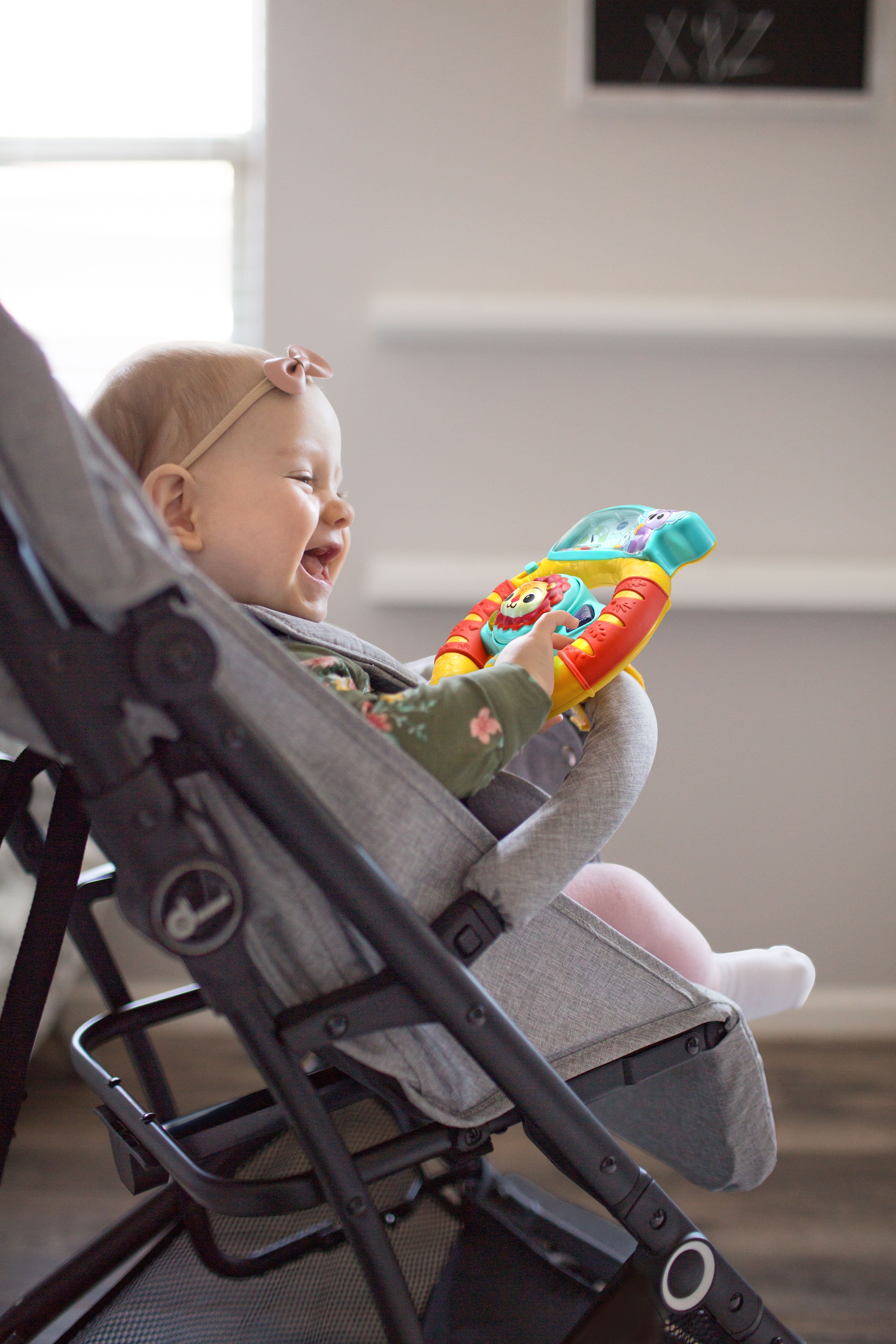VTech Grip and Go Steering Wheel Interactive Driving Toy for Babies