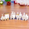 thumbnail image 1 of Mini Tren De Madera, Decoración De Tren De Navidad, Decoración De Navidad, Decoración De Navidad De Caravana En Miniatura, Mini Muñecas, Decoración De Interiores Del Hogar (Blanco) oso de fresa Electrónica, 1 of 4