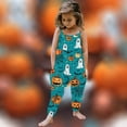 thumbnail image 2 of Odeerbi Kids Girls Halloween Sleeveless Jumpsuit Strap Romper Kids Comfortable Cute Halloween Print Suspenders Leisure Long Pants Kids Clothes Sky Blue, 2 of 5