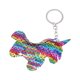 thumbnail image 2 of GOOHOCHY 2 piezas Unicornio llaveros doble cara brillante lentejuelas unicornio colgante animal de dibujos animados brillante coche llaveros llavero (colorido), 2 of 7