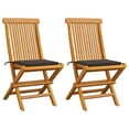 vidaXL Patio Chairs Outdoor Bistro Folding Chair with Cushions Solid