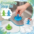 thumbnail image 2 of Drain Stopper | 4 Inch Pop Up Drain Stopper for Kitchen Sink Drain and Bathroom Sink Drain Blue Silicone Utility Water Stopper, 2 of 5