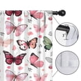 thumbnail image 4 of Blackout Kids Curtains,White Butterfly Pattern Childrens Insulated Curtains Set Of 2,Bedroom Essentials,Toddler Room Decor 42"x63", 4 of 5