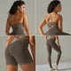 thumbnail image 2 of Ropa de yoga de cuatro piezas con alta elasticidad y espalda de belleza de color sólido, sujetador deportivo para correr, pantalones de yoga y fitness para mujer, 2 of 6
