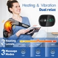 thumbnail image 5 of Heating Vibration Massage Shoulder Pad With Digital Display Controller 3-speed Heated Shoulder Wrap Portable Shoulder Massage Equipment Relieve Shoulder and Neck USB Charging, Grey, 5 of 10
