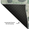 thumbnail image 5 of Addison Rugs Mayfield Premium Machine Washable Transitional Geometric Green Round Rug, 8' x 8', 5 of 6