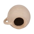 thumbnail image 2 of Vase Pottery Paper Mache Handle Detail 10" Ivory Tan for Home Office Bedroom Living Room Decor, 2 of 13