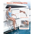 thumbnail image 4 of VEVOR Boat Ladder, 3 Steps, Stainless Steel Telescoping Folding Swim Deck Ladder for Rear Entry Inboard, 400 lbs Capacity with Wide Anti-Slip Steps & Handrails, for Outboards, Yacht, Pontoon Boats, 4 of 9