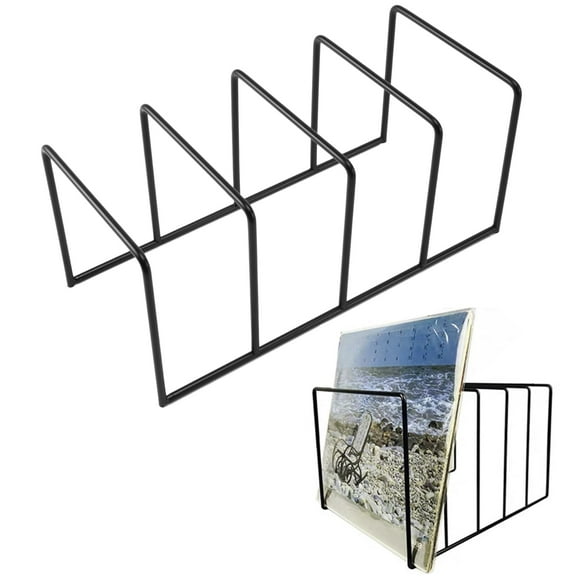 Vinyl Record Storage Metal Record Display Shelf Turntable Storage Shelf Display Up to 50 LP Albums CDs
