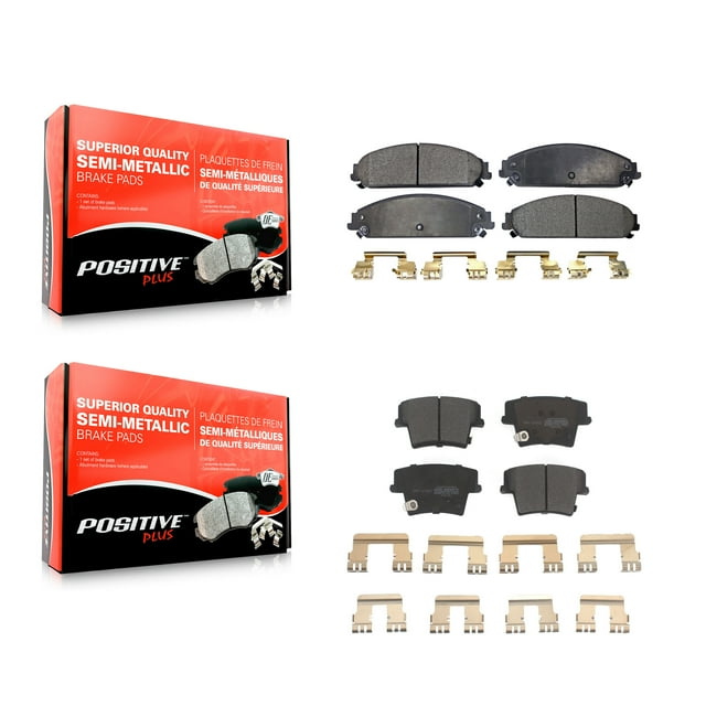 Positive Plus Front Rear Semi-Metallic Brake Pads Kit for Car Dodge Charger Chrysler 300 Challenger Magnum KPF-100028