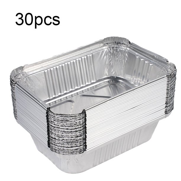 BBQ Aluminum Foil Grease Drip Pans Recyclable Grill Catch Tray Set of