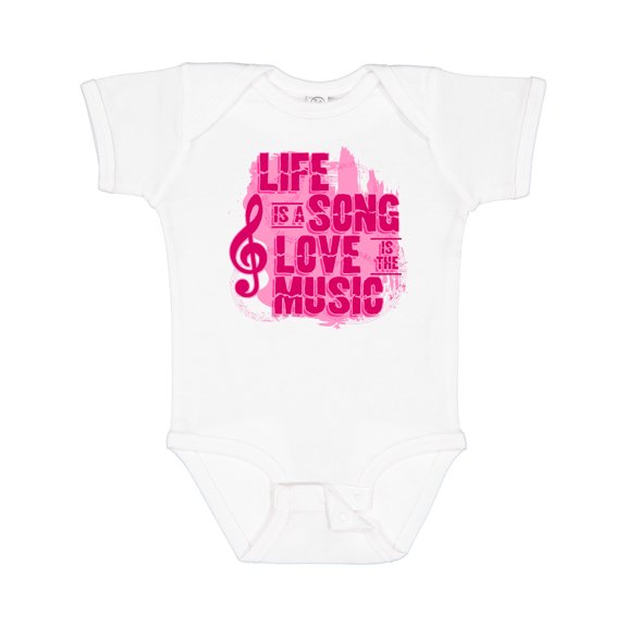 Inktastic Life Song Love Music Pnk Girls Baby Bodysuit