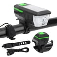 thumbnail image 5 of Luz Delantera Faro De Bicicleta Accesorios De Ciclismo Luz De Carga USB Solar Faros Delanteros Accesorios De Bicicleta Con Bocina De Advertencia Negro Y Verde ANGGREK Descripción de la referencia, 5 of 5