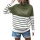 thumbnail image 1 of Gibobby Sueter De Mujer Suéter informal de moda con cuello y manga larga para mujer(Verde,G), 1 of 3