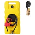 thumbnail image 2 of BeesClover Réservoir de Carburant Portable de 15 Gallons avec Roues, Chariot à Essence Rouge avec Pompe Manuelle à Siphon et Boyau de 10 Pi, Poignée en T pour Transport Facile, Inclus pour Voitures, VTT, Bateaux, 2 of 7