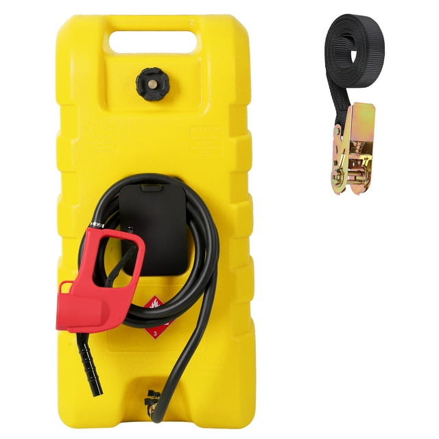 QinaQin Réservoir de Transfert de Carburant Rouge de 15 Gallons, Panier à Gaz Portable avec Roues, Pompe Manuelle et Tuyau de Livraison de 10 Pi