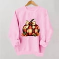 thumbnail image 3 of TKLPEHG Thanksgiving Sweatshirts for Women Crew Neck Pumpkin Graphic Sweatshirt Long Sleeve Loose Fit Fall Fashion Tops Casual Holiday Pullover (Pink,XL), 3 of 8