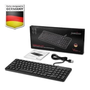 Perixx PERIBOARD-333RGB Wired Backlit USB Keyboard- X Type Scissor Keys - Compact 14.25x4.57x0.83 Inches - Big Print Letters - RGB Backlit - US English