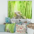 thumbnail image 2 of Designart 'Path in Green Bamboo Forest' Traditional Framed Canvas Wall Art Print, 2 of 5